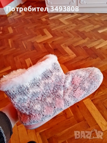 Уютни дамски плетени домашни ботуши 