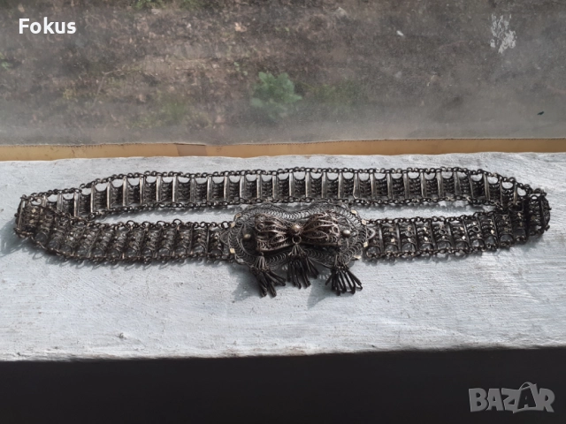 Възрожденски сачанен колан филигран с позлата, снимка 2 - Антикварни и старинни предмети - 51498192