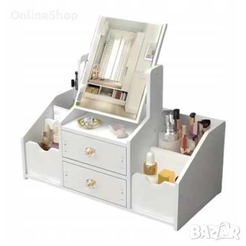 Многофункционален органайзер за грим с огледало, снимка 8 - Други стоки за дома - 53479809