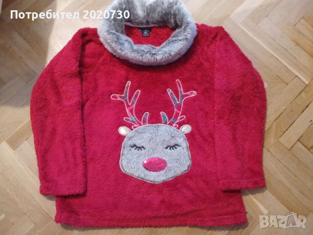 Коледен пуловер, снимка 4 - Блузи с дълъг ръкав и пуловери - 44293532