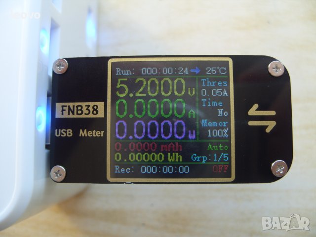 Професионален USB тестер  FNIRSI FNB38.  Българско упътване, снимка 8 - Друга електроника - 42572508