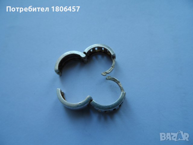сребърни обеци Г, снимка 4 - Обеци - 42061483