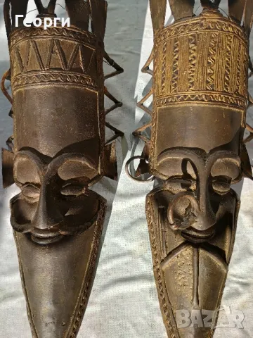 Стари бронзови маски, снимка 7 - Антикварни и старинни предмети - 50098522