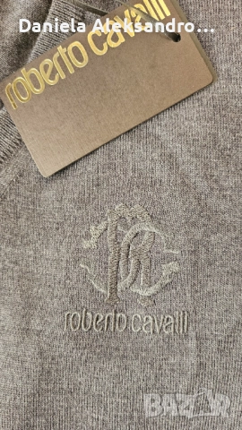 Roberto cavalli оригинален 100% вълнамъжки пуловер нов M, снимка 3 - Пуловери - 52821089