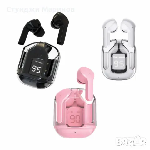 Безжични Bluetooth слушалки с LED дисплей и вграден микрофон, снимка 12 - Безжични слушалки - 49076124
