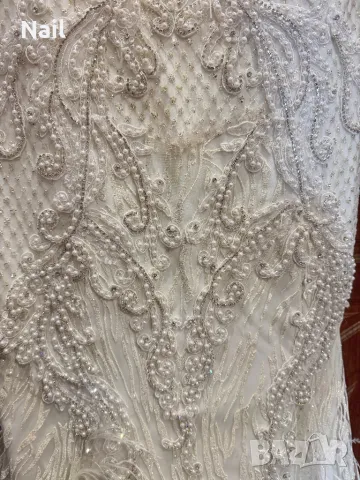 Сватбена или бална рокля дълга Размер М регулура се с връзки , снимка 2 - Рокли - 50051861