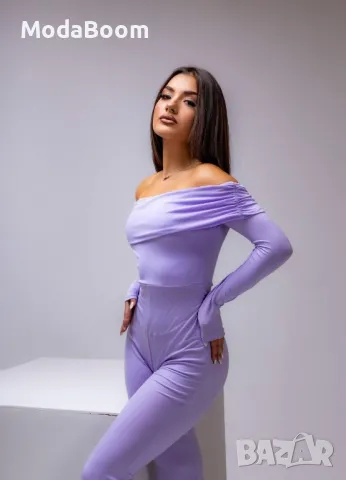 💟Лилав елегантен дамски гащеризон💟, снимка 3 - Гащеризони - 48009233