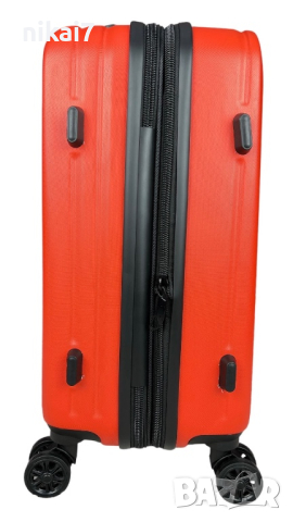 пътнически куфар+разширител 5см 5бр ABS удароустойчив 4 колела 360°, снимка 7 - Куфари - 44793086