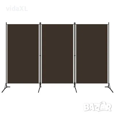 vidaXL Параван за стая, 3 панела, кафяв, 260x180 см（SKU:320732）, снимка 2 - Портманта - 48526549