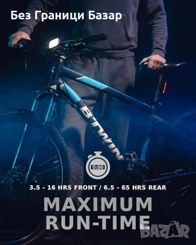 Нови Предна и задна велосипедна светлина USB-C презареждаща IP65 колело, снимка 3 - Части за велосипеди - 53825432