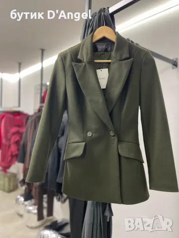 Вталено вълнено сако в зелен цвят CLASSE EN VERT