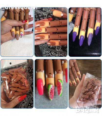 3089 Изкуствена ръка за маникюр със 100 бр. нокти, снимка 4 - Педикюр и маникюр - 34248511