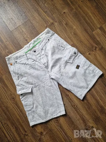 Страхотни мъжки дънкови панталони G STAR RAW размер 34, снимка 2 - Къси панталони - 50418748