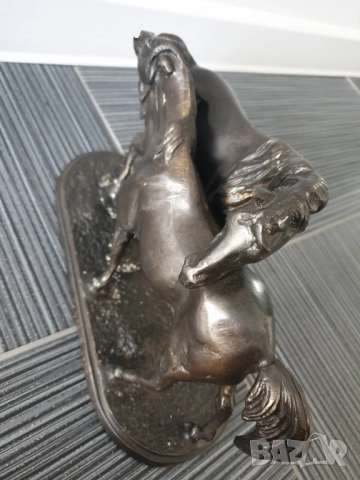 30см-4кг Mene статуетка-композиция/стара френска бронзова скулптура/фигура на коне, снимка 3 - Статуетки - 52804303