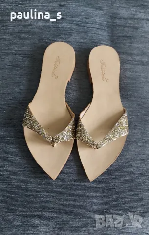 Чехли с блестящи каишки / Italy , снимка 7 - Чехли - 50163709