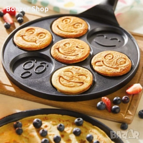 Тиган за палачинки с форми на емотикони – перфектен за весела и вкусна закуска