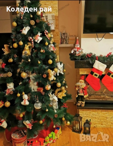 ЗЕЛЕНИ ЕЛХИ Гриин Роял с ДЕБЕЛ КЛОН и МЕТАЛНА СТОЙКА + ДВА ПОДАРЪКА , снимка 6 - Декорация за дома - 52344687