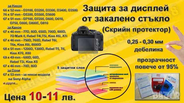 Аксесоари за фотоапарати, камери и обективи, снимка 10 - Обективи и филтри - 17027773