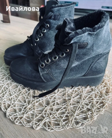 Черни дамски боти, снимка 3 - Дамски боти - 53401307