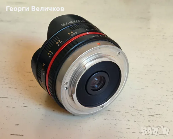 Fisheye Samyang 7.5mm, F 3.5 MFT, Micro four thirds, M4/3, снимка 2 - Обективи и филтри - 56173052