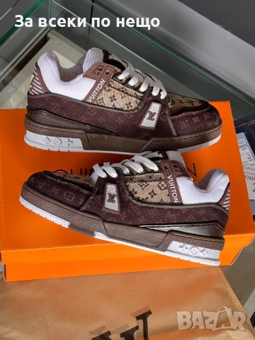 Louis Vuitton Дамски Кафеви Маратонки👟Дамски Спортни Обувки Код E1111, снимка 2 - Маратонки - 52658133