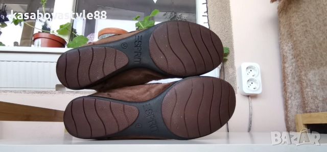 Ботуши Esprit Естествен велур 40.5н., снимка 6 - Дамски ботуши - 52957244