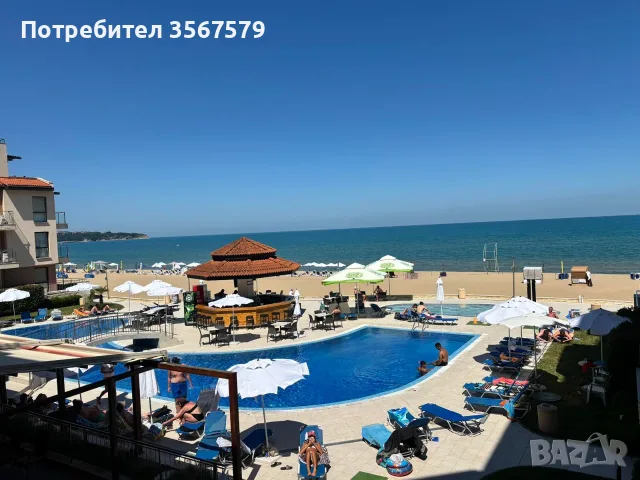 Уютен апартамент на брега на морето в Обзор Бийч Резорт с изглед към плажа Obzor Beach Resort 
