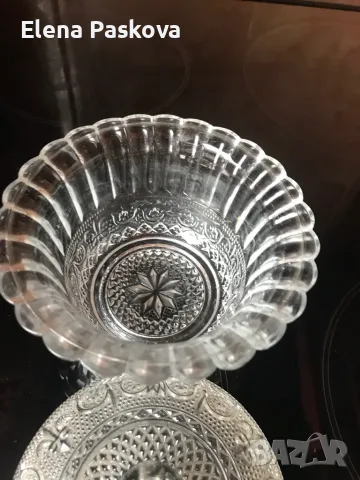 чашки Носталгия мока или турско 2 бр+ захарница гравирано стъкло, снимка 6 - Сервизи - 48052889