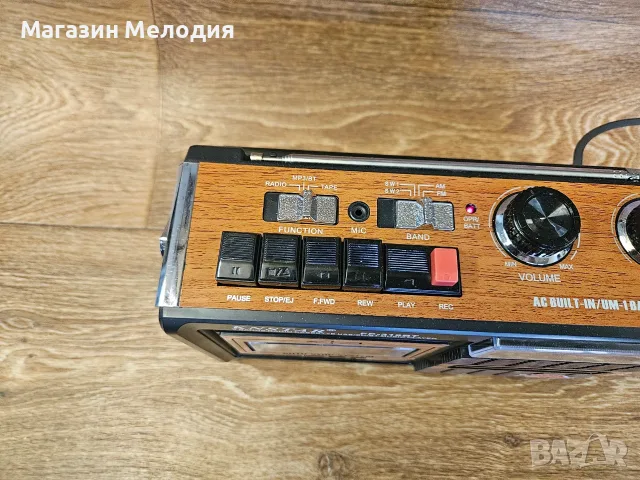 Радиокасетофон KNSTAR FP-319BT – Чисто нов, с Bluetooth, USB и SD, снимка 5 - Радиокасетофони, транзистори - 56118357