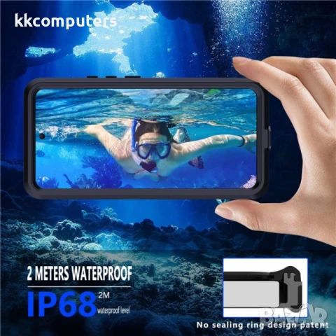 Xiaomi Redmi Note 14 Pro 5G REDPEPPER Водоустойчив / Удароустойчив Калъф + Скрийн Протектор – Черен,, снимка 4 - Калъфи, кейсове - 51362563