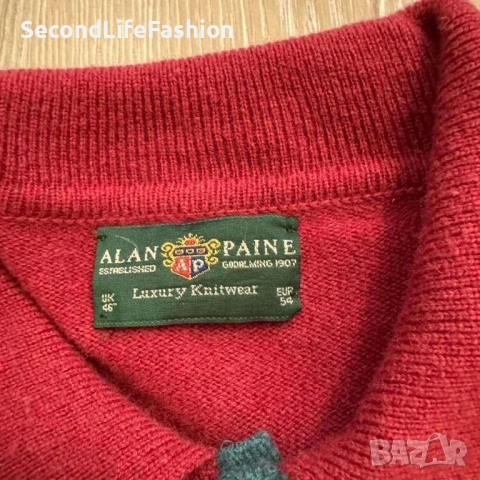 Мъжки пуловер Alan Paine винтидж размер L, снимка 2 - Пуловери - 53809589