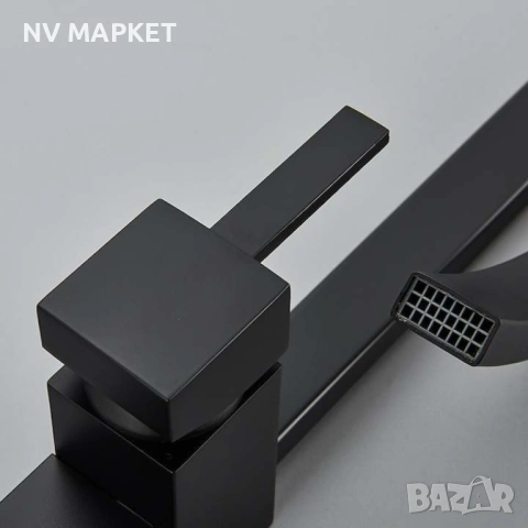 Смесител за мивка  модел водопад, матов, черен, снимка 7 - Други стоки за дома - 53837248