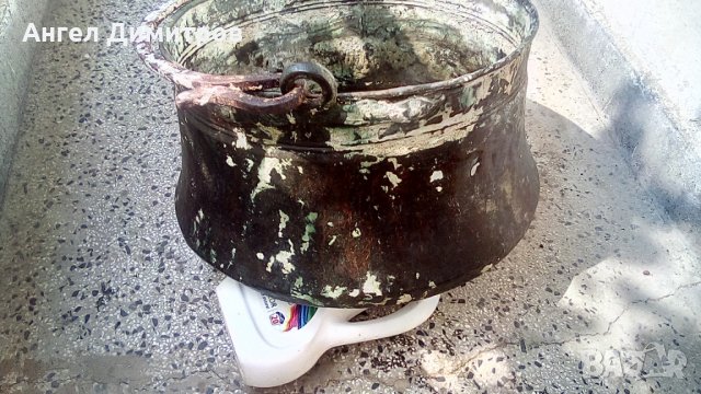 Стар голям меден котел, снимка 12 - Антикварни и старинни предмети - 33923061