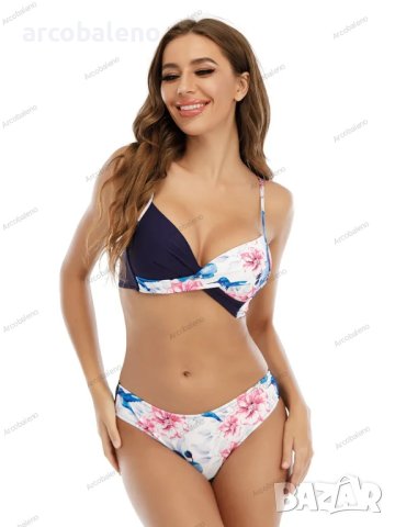 Дамски бански костюм с флорален принт, 9цвята, снимка 15 - Бански костюми - 41415609
