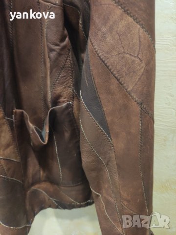 Естествена кожа дамско яке тип сако , снимка 11 - Якета - 39907117