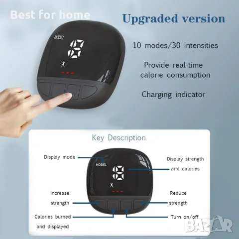 Професионален EMS Мускулен стимулатор 5 в 1 ‎Erysin S5, снимка 6 - Медицинска апаратура - 48827560