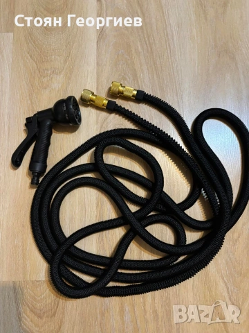 Разтегателен маркуч с пистолет за поливане 15м