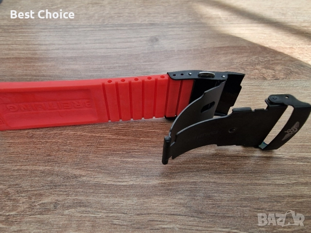 Силиконови каишки за часовник BREITLING 24mm, снимка 6 - Каишки за часовници - 52076228