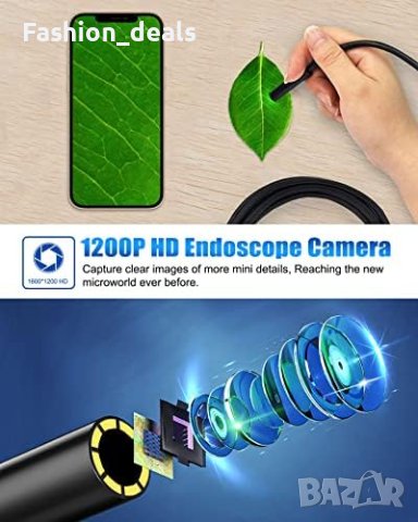 Нова Ендоскопска водоустойчива инспекционна камера за Android iPhone, снимка 2 - Друга електроника - 41727920