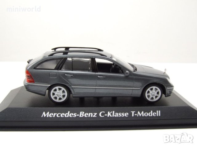 Mercedes C-Klasse T-Modell S203 Kombi 2001 - мащаб 1:43 Maxichamps моделът е нов в PVC дисплей-кейс, снимка 14 - Колекции - 40439228