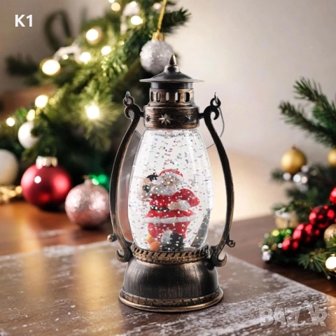 Коледна лампа с Дядо Коледа 14х7, снимка 2 - Образователни игри - 52554024