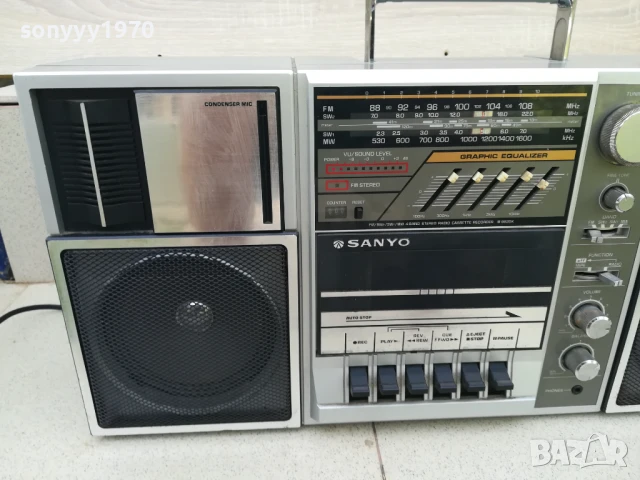 японски касетофон-sanyo 2006251144, снимка 3 - Радиокасетофони, транзистори - 50734659