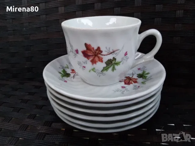 Български сервиз за кафе * Дъбов лист* - нов !, снимка 7 - Сервизи - 56061195
