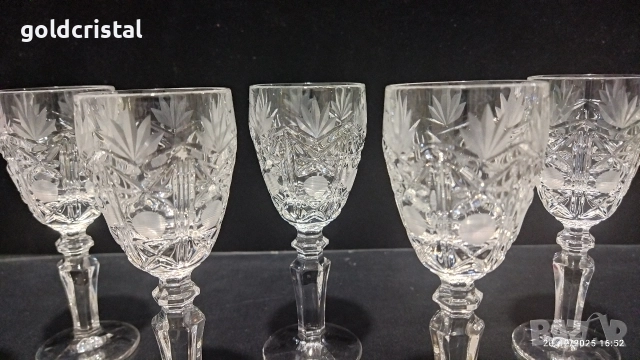 кристални чаши за ракия , снимка 5 - Антикварни и старинни предмети - 52862359