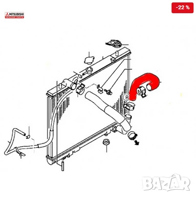 Долен маркуч радиатор MR571151 Mitsubishi L200