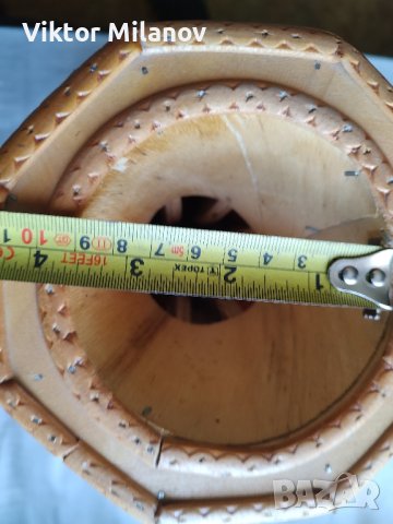 Дървена ваза, снимка 5 - Вази - 41876429