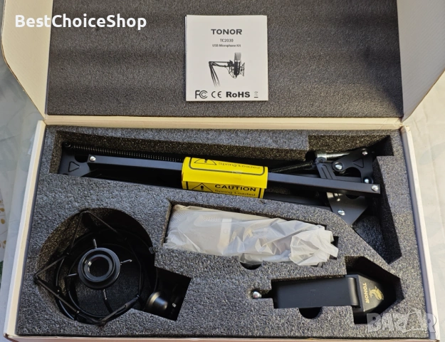 TONOR PC комплект USB кондензаторен микрофон 192 kHz/24 бита​, професионален със стойка​, снимка 4 - Микрофони - 53615241