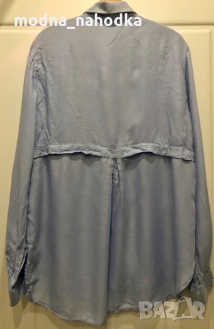 Изчистена светлосиня риза MANGO, снимка 3 - Ризи - 35890378