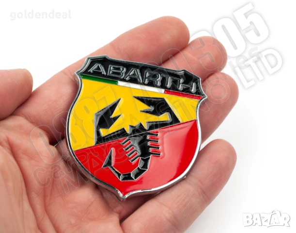 Метална Емблема за калник Фиат Абарт Скорпион Цветен Емайл Fiat Abarth, снимка 3 - Аксесоари и консумативи - 53752356