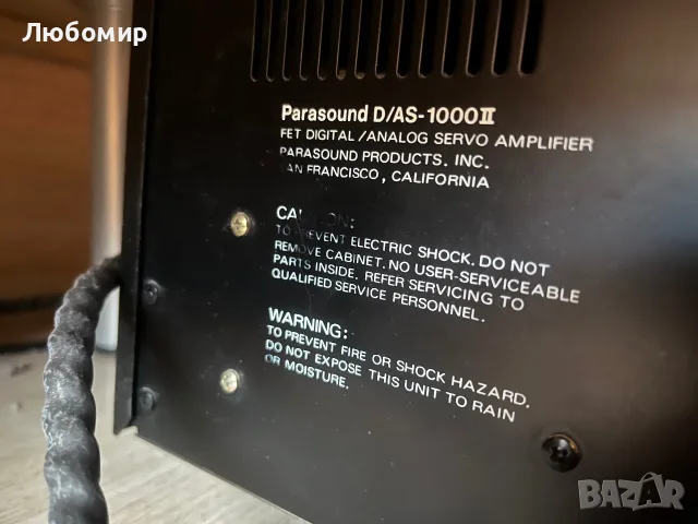 Parasound D/AS-1000 II - Class A крайно стъпало, снимка 6 - Ресийвъри, усилватели, смесителни пултове - 56246444